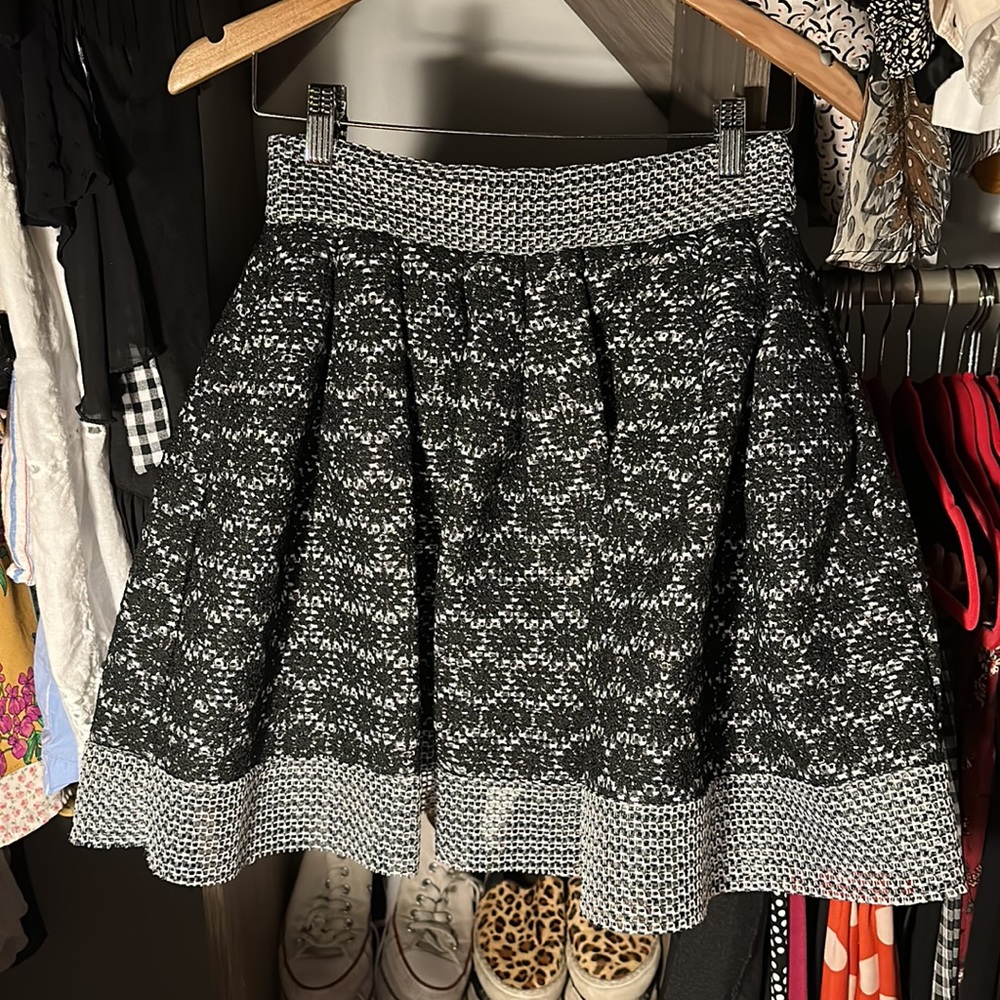 Maje Jupe Patineuse Full Skirt - Skater Skirt - Basket knit